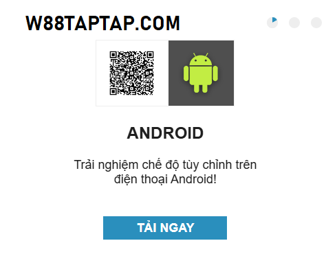 Mã QR tải App W88 trên android
